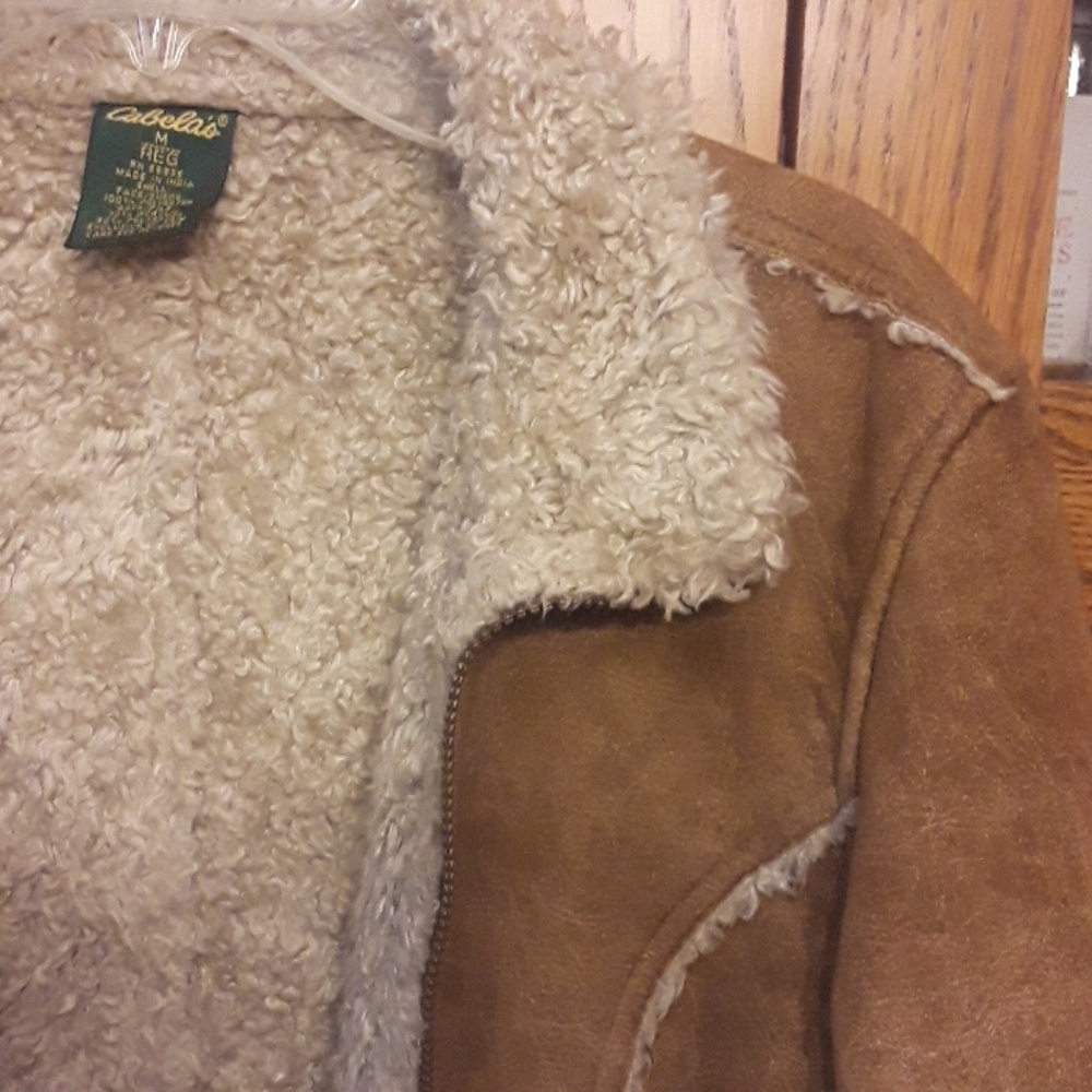 Sale!!CABELA'S faux shearling jacket Medium - Picture 2 of 8